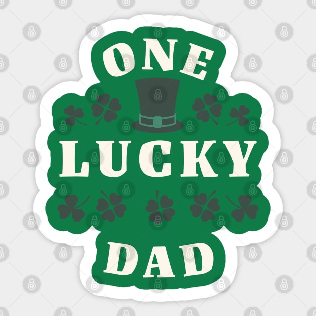 One Lucky Dad St Patricks Day Sticker by DivShot 